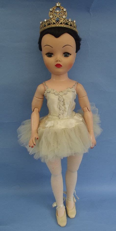 Vintage 1960s Uneeda Dollikin Ballerina Doll Black Hair Widows Peak