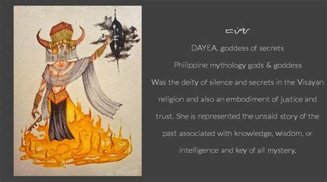 ᜇᜌᜒᜀ Dayea Goddess Of Secrets Philippine Mythology Gods And Goddess