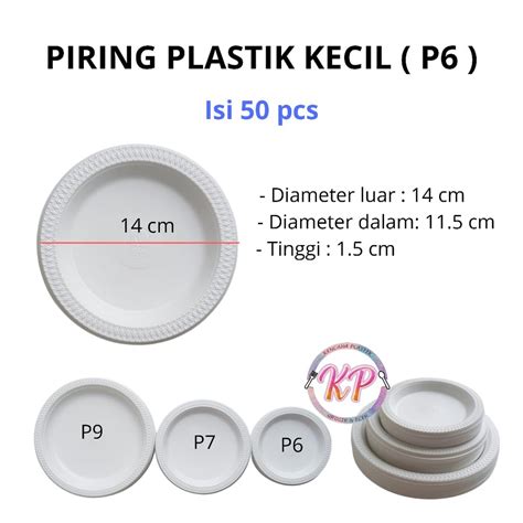PIRING PLASTIK KECIL ( P6 ) @50PCS | Shopee Indonesia
