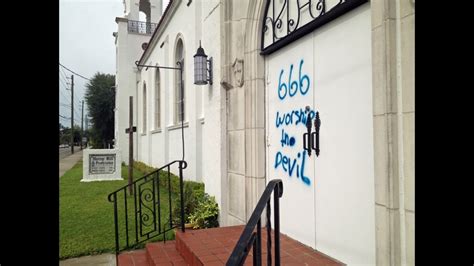 Satanic Messages Spray Painted On Murray Hill Church