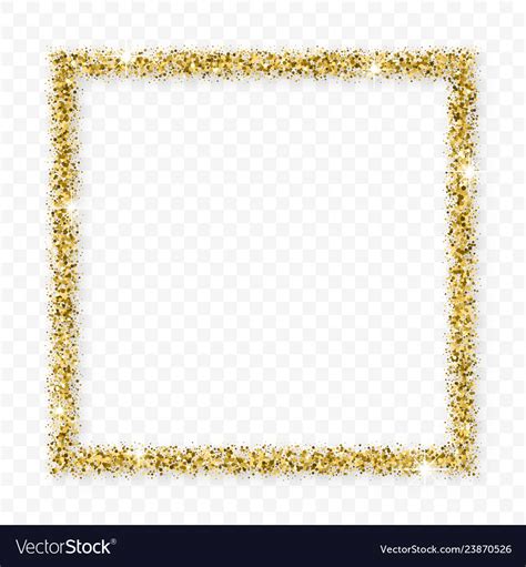 Gold Glitter Frame With Bland Shadows Royalty Free Vector