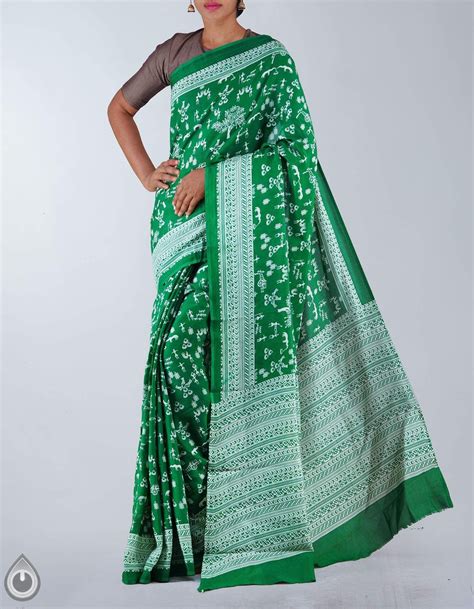 green bengal art silk saree it has got lepakshi printed elegant pallu the saree is crafted by