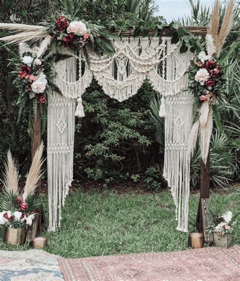 Boho Macrame Wedding Backdrop Wedding Arch Bohemian Wedding If You