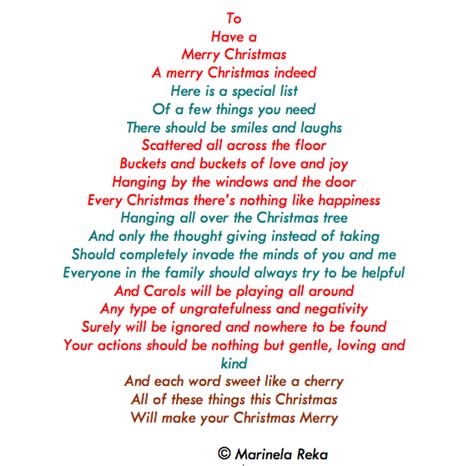Christmas Poem Marinela Reka Short Poems And Quotes