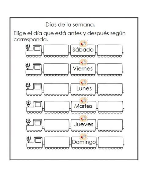 Días De La Semana Online Worksheet For Transición Preschool Spanish