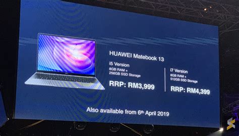 For malaysia, the huawei matebook 13 will be available in two spec options. Huawei Matebook 13 has arrived in Malaysia | SoyaCincau.com