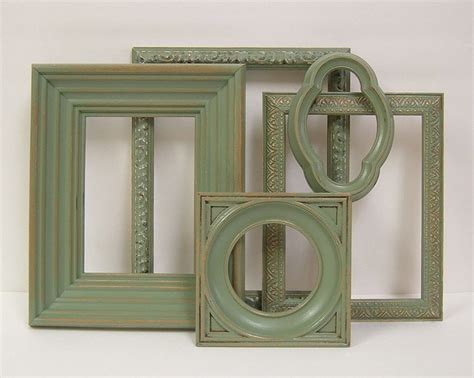 Shabby Chic Frames Sage Green Picture Frame Set Vintage Home Decor Wall