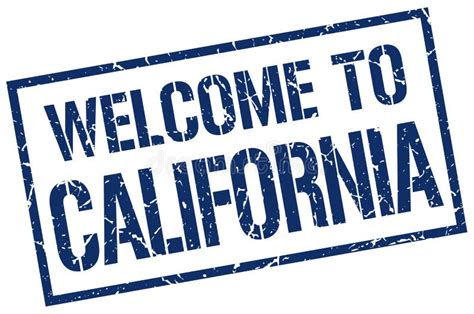 Welcome To California Stamp Stock Vector Illustration Of Banner
