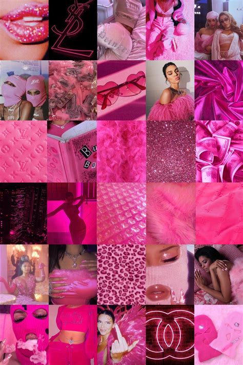 Pink wallpapers, backgrounds, images— best pink desktop wallpaper sort wallpapers by: 100 Piece Hot Pink Baddie Aesthetic Wall Collage Kit | Etsy