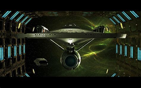 Star Trek Uss Nave Espacial Empresarial Nave Espacial Fondo De