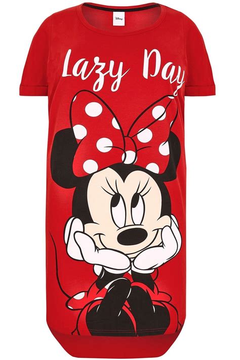 Plus Size Womens Disney Minnie Mouse Lazy Day Nightdress Plus Size