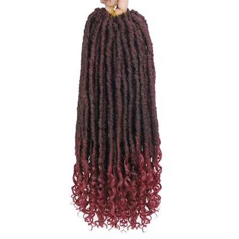 Faux Locs Curly Crochet Braids 16 Inch Soft Natural Kanekalon Synthetic Hair Extension 20 Stands