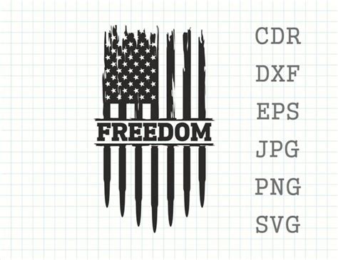 Freedom Svg American Flag Png 4th Of July Svg Independence Etsy