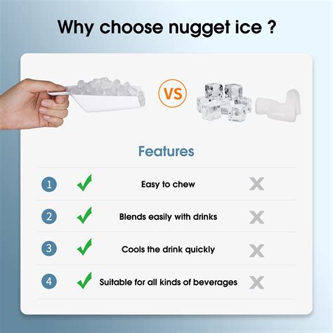 Crownful Nugget Ice Maker Portable Countertop Machine Auto Water