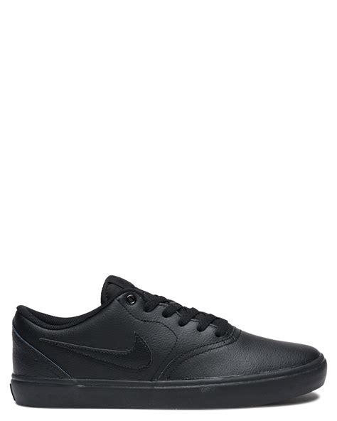 Nike Sb Check Solarsoft Leather Bts Shoe Black Black Surfstitch