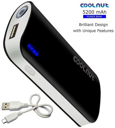 Exclusive Coolnut 5200mah Rechargeable Portable Power Bank At Best