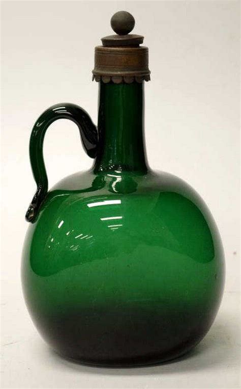 Bristol Green Glass Decanter Antique Elegance British Victorian Glass