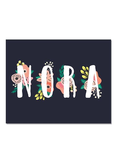 Nora Baby Name Wall Art Nora Baby Name Sign Nora Party Nora | Etsy