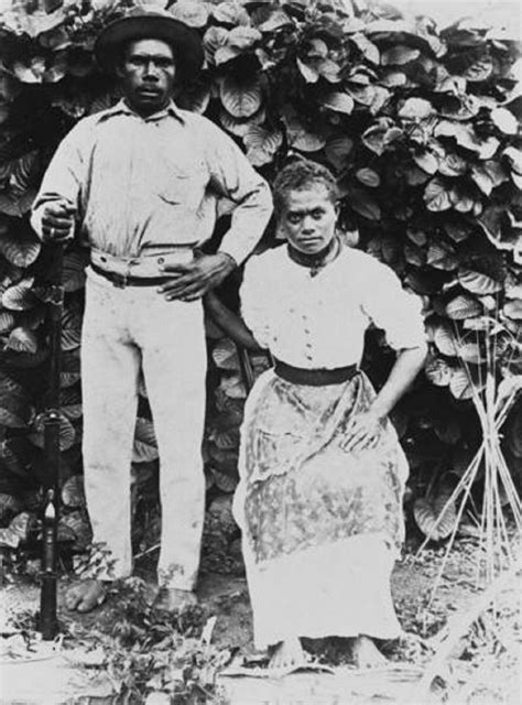 Portrait Of Two South Sea Islanders From The Pioneer Sugar Mill