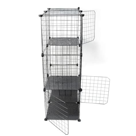 3 Tier Large Diy Collapsible Pet Cat Wire Cage Indoor Outdoor Playpen
