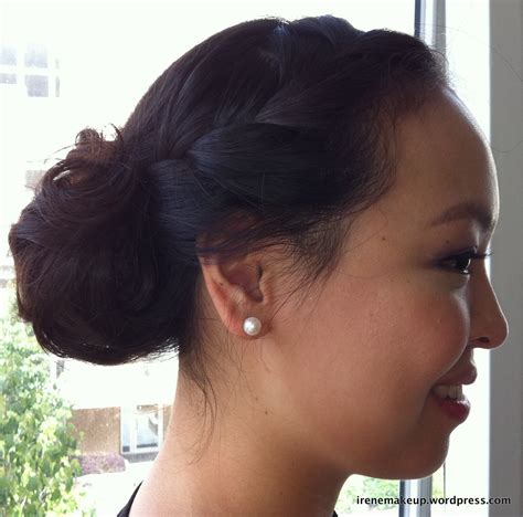 Beautiful asian haircuts for women. Chinese Bridal Hairstyles- Classic Sleek updo 新娘盘头发型 ...
