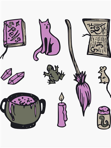Witchy Things Sticker By Olooriel Redbubble