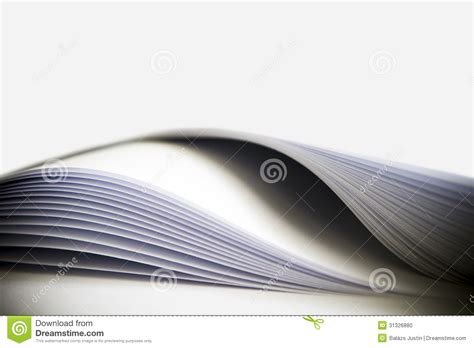 Paper In The Book Decoratively Presented Stock Photo Image Of