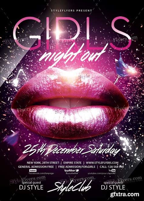 Girls Night Out Psd V12 Flyer Template Gfxtra