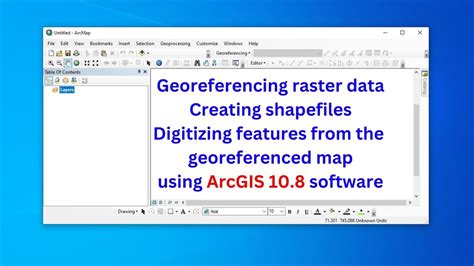 Georeferencing Raster Data Creating And Editing Features From The