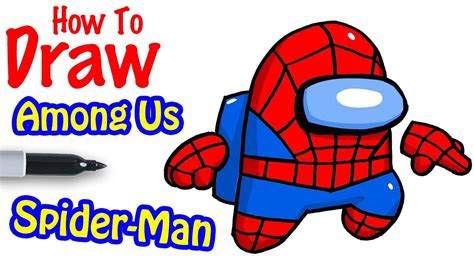 How To Draw Among Us Spider Man Youtube