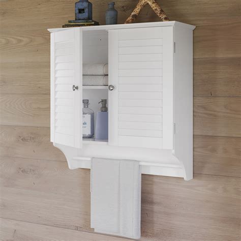 Riverridge Ellsworth Two Door Wall Cabinet With Towel Bar White