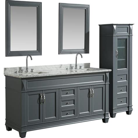 Out of stock eta 6/28/2021. Design Element 72 Inch Hudson Double Sink Vanity Set with ...