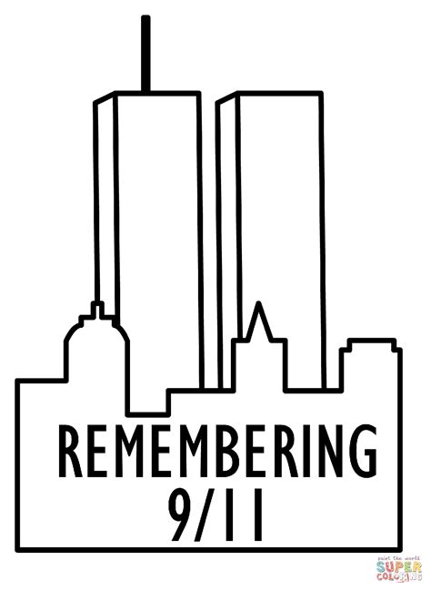 Remembering 911 Coloring Page Free Printable Coloring Pages