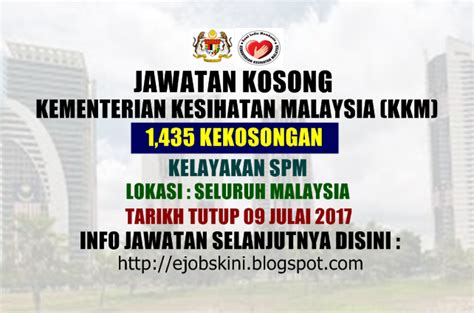 Sekiranya anda, seorang warganegara malaysia yang cukup syarat kelayakan dan berumur tidak kurang daripada 18 tahun pada tarikh tutup iklan jawatan adalah dipelawa untuk. 1,435 Kekosongan Jawatan Kosong Terkini di KKM - 09 Julai 2017