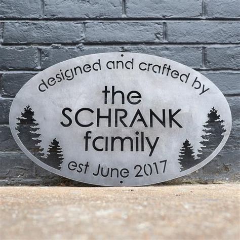 Black family metal wall decor with swirl design. Designed and Crafted By Personalized Metal Family Sign Last | Etsy | Personalized metal signs ...