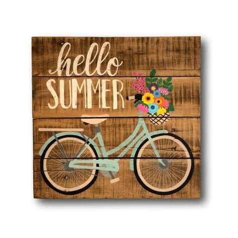 Hello Summer Sign Front Door Sign Summer Welcome Sign Etsy