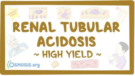 Renal Tubular Acidosis Pathology Review Video Osmosis