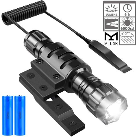 1200 Lumen Tactical Flashlight Rechargeable With West Lake Tactical