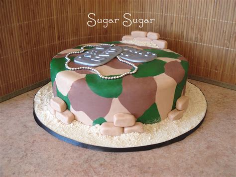 Fruit cake—sugar, margarine (vegetable oils; Army Camo Dogtag Cake | Sugar Sugar Cake Art and Design