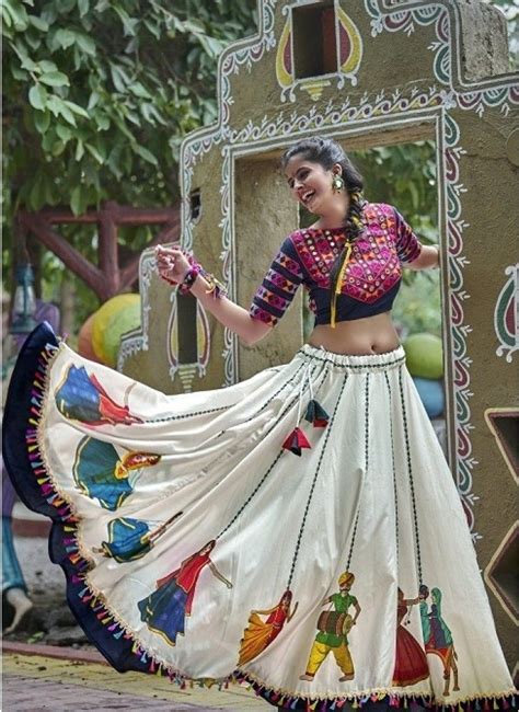 Cotton Navratri Lehenga Choli Navratri Collection Mirror Work Etsy In 2022 Navratri Dress