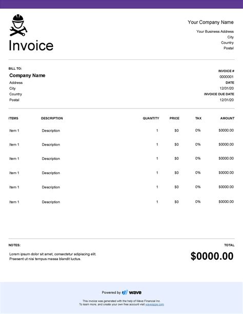Contractor Invoice Template Excel Database