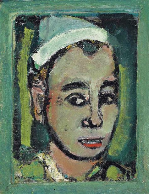 Georges Rouault A Clown In A White Hat Painting By Dan Hill Galleries Fine Art America
