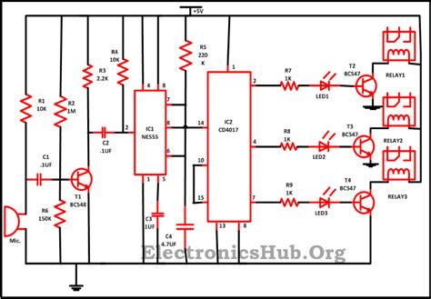 This is the very simple circuit diagram of the ir remote control switch. Clap Switch Circuit for Devices Circuit Working and Applications