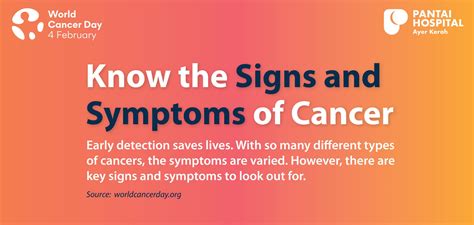 National Cancer Society Of Malaysia Penang Branch Know The Signs And