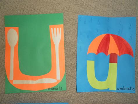 Letter U Crafts Preschool And Kindergarten