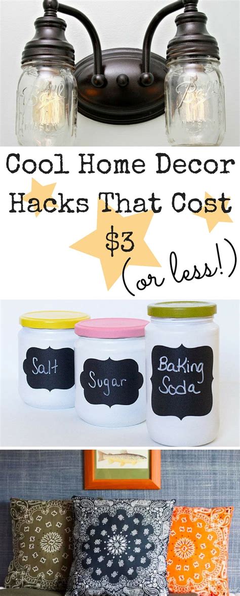 Check out some more of their cheap. Cool Home Decor Hacks That Cost $3 (or Less!) | Home decor ...