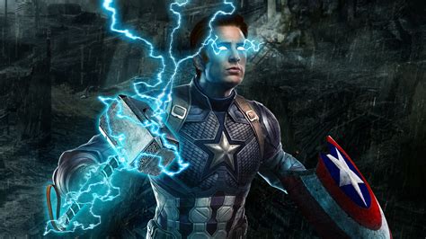 Captain America Mjolnir Avengers Endgame 4k Hd Superheroes 4k