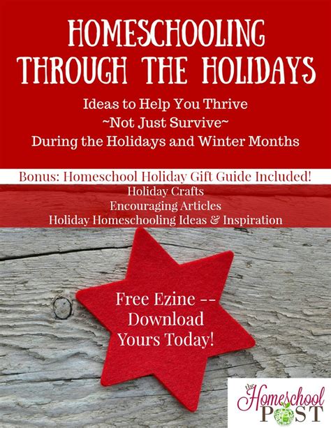 Homeschooling Through The Holidays Free Ezine