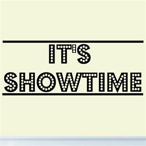 Its Showtime Vinyl Wall Decal Decor Home Theater Drama Wall Stickers