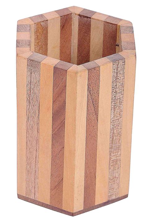 Handikart Brown Wooden Pen Stand For Office At Rs 210 In Delhi Id